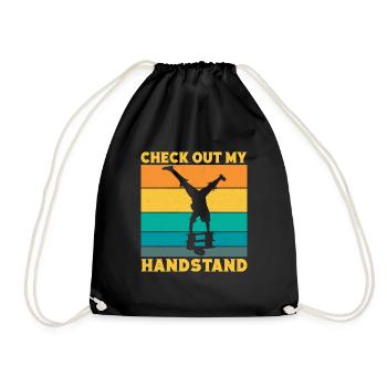 Découvrez mon idée de cadeaux d’artiste de cirque en équilibre sur les mains - Sac de sport léger - noir - Devant