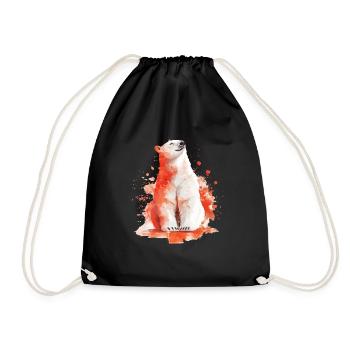 Polar bear - Drawstring Bag - black - Front