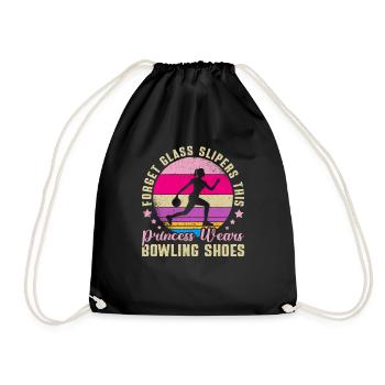 Bowling Girl Funny Ladies Team Bowler Sport - Turnbeutel - Schwarz - Vorne