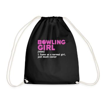 Bowling Girl Funny Ladies Team Bowler Sport - Turnbeutel - Schwarz - Vorne
