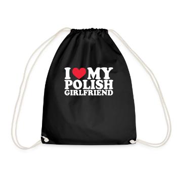 Poland Girlfriend Girlfriend Relationship Couple Love - Drawstring Bag - black - Front