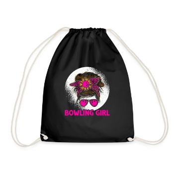 Bowling Girl Funny Ladies Team Bowler Sport - Turnbeutel - Schwarz - Vorne