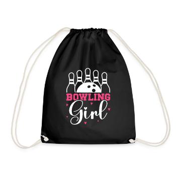 Bowling Girl Funny Ladies Team Bowler Sport - Turnbeutel - Schwarz - Vorne