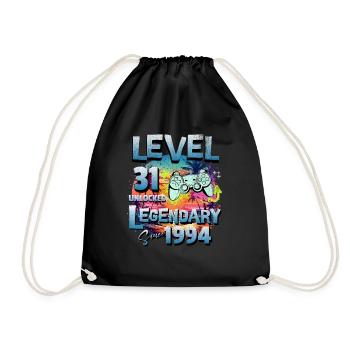 Level 31 Freigeschaltet seit 1982 Geburtstag - Turnbeutel - Schwarz - Vorne