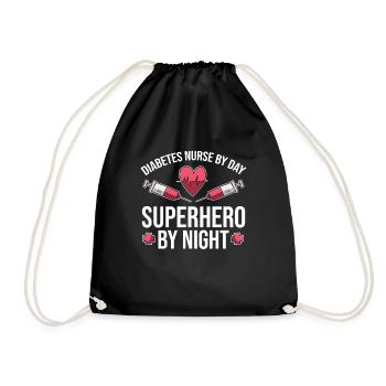 Infirmière en diabète - Sac de sport léger - noir - Devant