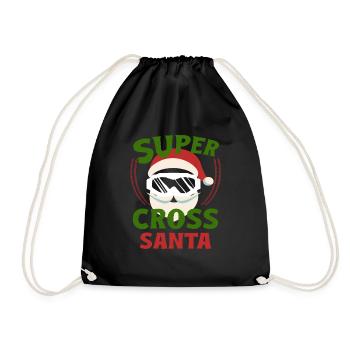 Dirt Biker Riding Supercross Santa Dirt Bike - Turnbeutel - Schwarz - Vorne