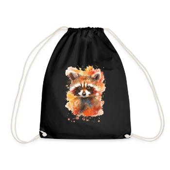 Raton laveur - Sac de sport léger - noir - Devant
