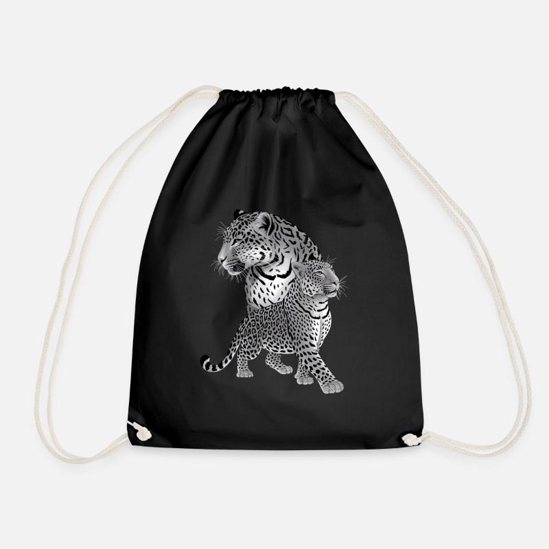Leopard - Turnbeutel - Schwarz