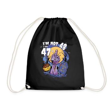 J’ai 47 ans + Zombie Finger : Octobre Halloween 48ème - Sac de sport léger - noir - Devant