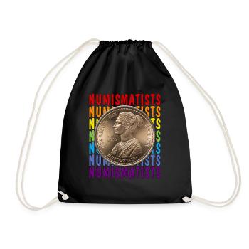 COINS NUMISMATISTS - Turnbeutel - Schwarz - Vorne