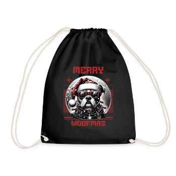 Père Noël Chien Noël Hommes et femmes - Sac de sport léger - noir - Devant
