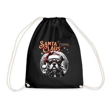 Père Noël Chien Noël Hommes et femmes - Sac de sport léger - noir - Devant