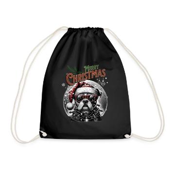 Père Noël Chien Noël Hommes et femmes - Sac de sport léger - noir - Devant