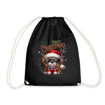 Père Noël Chien Noël Hommes et femmes - Sac de sport léger - noir - Devant