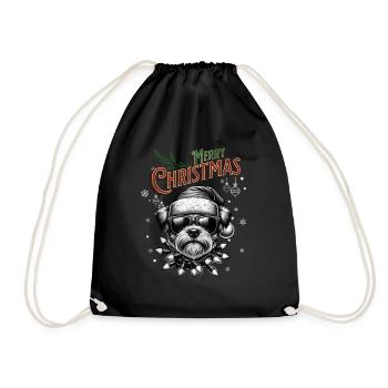 Père Noël Chien Noël Hommes et femmes - Sac de sport léger - noir - Devant