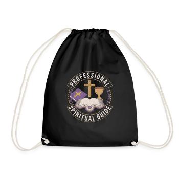 Chaplain - Drawstring Bag - black - Front