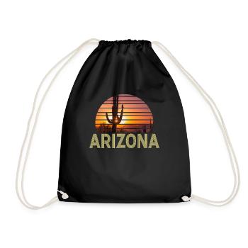 Arizona State Sedona Phoenix Grand Canyon AZ - Drawstring Bag - black - Front