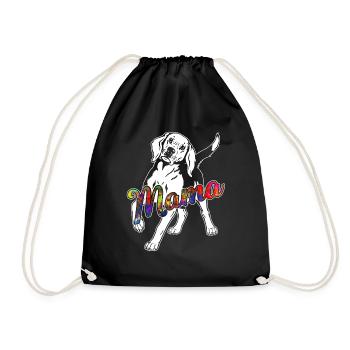 Beagle Beagle Mama - Drawstring Bag - black - Front