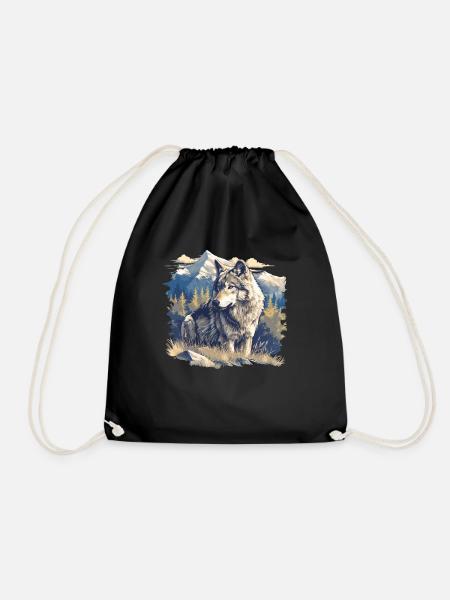 Loups Loup - Sac de sport léger - noir
