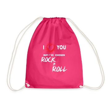 I Love But I've Chosen Rock and Roll - Turnbeutel - Fuchsia - Vorne