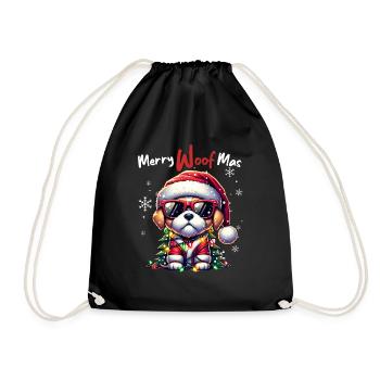 Père Noël Chien Noël Hommes et femmes - Sac de sport léger - noir - Devant