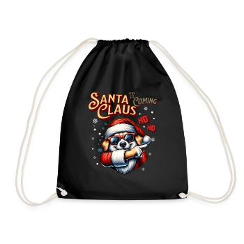 Père Noël Chien Noël Hommes et femmes - Sac de sport léger - noir - Devant
