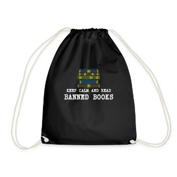 Book Books Library Reading Literature Read Books - Drawstring Bag - black - Front