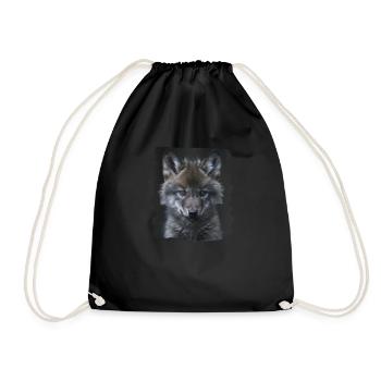 Wolves Wolf - Drawstring Bag - black - Front