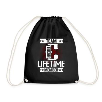 Team Chinchilla Lifetime Member - Drawstring Bag - black - Front