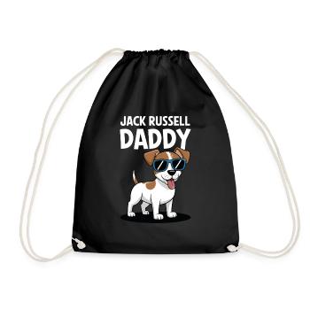 Jack Russell Terrier Papa Papa Hundefreunde - Turnbeutel - Schwarz - Vorne