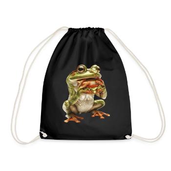 Frog - Drawstring Bag - black - Front