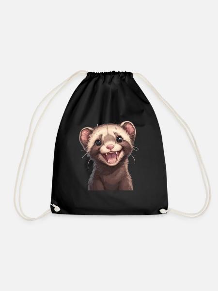 Ferret Frettchen - Turnbeutel - Schwarz