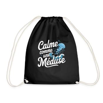 Calm as a jellyfish Ocean Sea - Drawstring Bag - black - Front