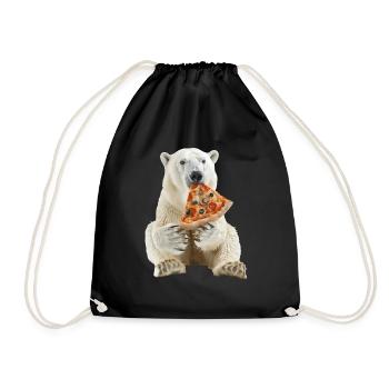 Polar bear - Drawstring Bag - black - Front