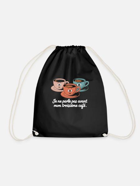 Je Ne Parle Pas Avant Mon Troisième Café - Sac de sport léger - noir