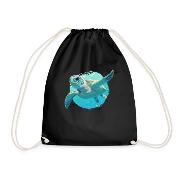 Sea Turtle Meeresschildkröten Meeresschildkröte - Turnbeutel - Schwarz - Vorne