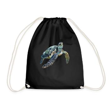 Sea Turtle Meeresschildkröten Meeresschildkröte - Turnbeutel - Schwarz - Vorne