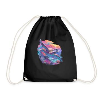 Tortue de mer Meeresschildkröten Meeresschildkröte - Sac de sport léger - noir - Devant
