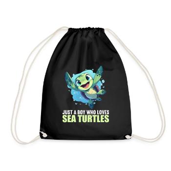 Sea Turtle Meeresschildkröten Meeresschildkröte - Turnbeutel - Schwarz - Vorne