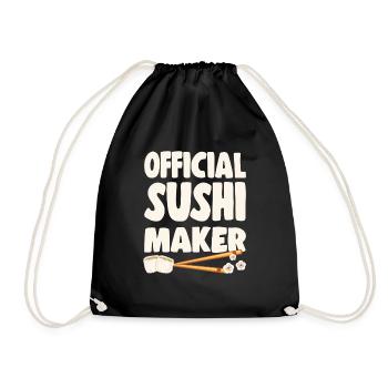 Sushi Lover Official Sushi Maker - Drawstring Bag - black - Front