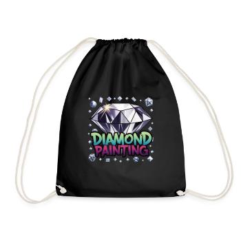 Diamond Painting Diamond Painter - Turnbeutel - Schwarz - Vorne