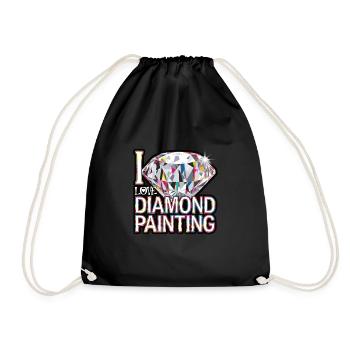 Diamond Painting Diamond Painter - Turnbeutel - Schwarz - Vorne