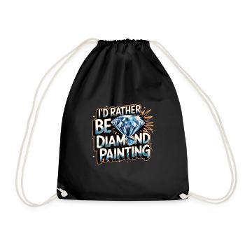 Diamond Painting Diamond Painter - Turnbeutel - Schwarz - Vorne
