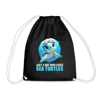 Sea Turtle Meeresschildkröten Meeresschildkröte - Turnbeutel - Schwarz - Vorne
