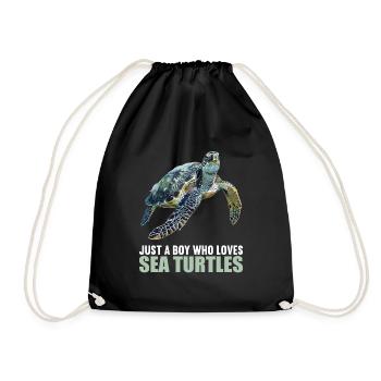 Sea Turtle Meeresschildkröten Meeresschildkröte - Turnbeutel - Schwarz - Vorne