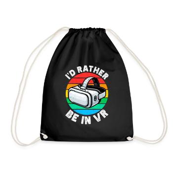 Virtual Reality Athlete Witzer VR Gamer Headset - Drawstring Bag - black - Front