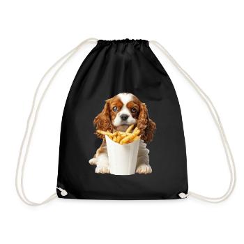 Cavalier King Spaniel - Turnbeutel - Schwarz - Vorne