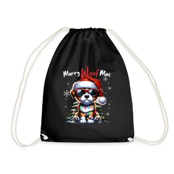Père Noël Chien Noël Hommes et femmes - Sac de sport léger - noir - Devant