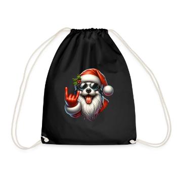 Père Noël Chien Noël Hommes et femmes - Sac de sport léger - noir - Devant