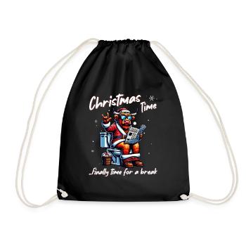 Santa Claus Christmas Men & Women - Drawstring Bag - black - Front